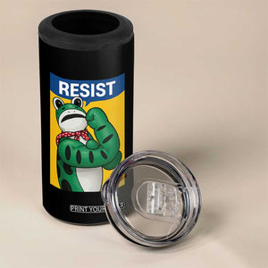 Resist Rosie Frog 4 in 1 Can Cooler Tumbler Protest Parody Feminist Retro Poster - Print Your Wear