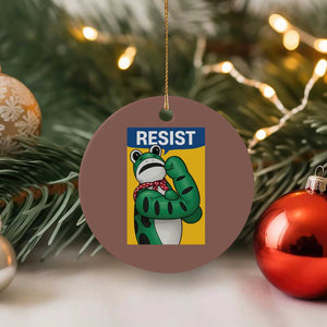 Resist Rosie Frog Ceramic Ornament Protest Parody Feminist Retro Poster - Print Your Wear