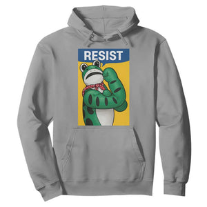 Resist Rosie Frog Hoodie Protest Parody Feminist Retro Poster TS02 Sport Gray Print Your Wear