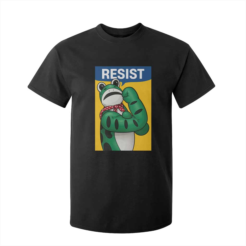 Resist Rosie Frog T Shirt For Kid Protest Parody Feminist Retro Poster - Print Your Wear