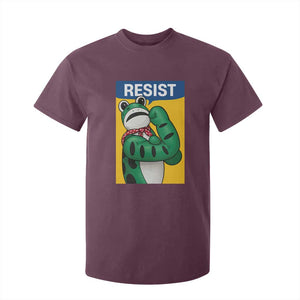 Resist Rosie Frog T Shirt For Kid Protest Parody Feminist Retro Poster TS02 Maroon Print Your Wear
