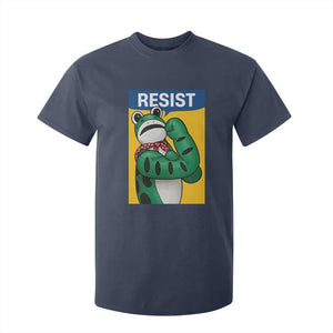 Resist Rosie Frog T Shirt For Kid Protest Parody Feminist Retro Poster TS02 Navy Print Your Wear