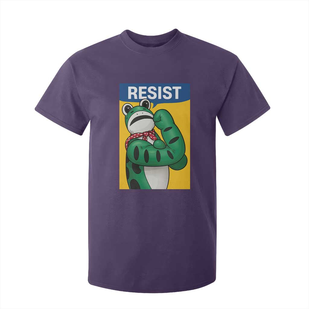 Resist Rosie Frog T Shirt For Kid Protest Parody Feminist Retro Poster TS02 Purple Print Your Wear