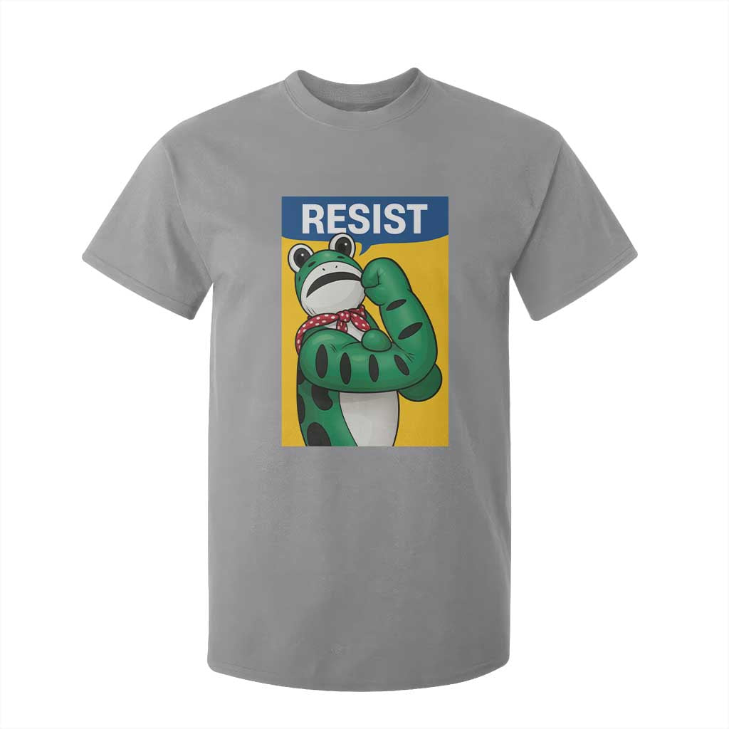 Resist Rosie Frog T Shirt For Kid Protest Parody Feminist Retro Poster TS02 Sport Gray Print Your Wear