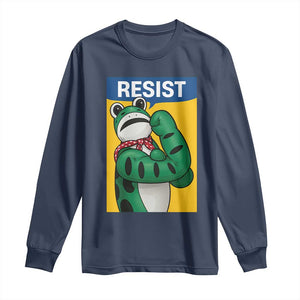Resist Rosie Frog Long Sleeve Shirt Protest Parody Feminist Retro Poster - Print Your Wear