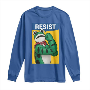 Resist Rosie Frog Long Sleeve Shirt Protest Parody Feminist Retro Poster - Print Your Wear