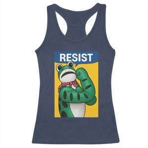 Resist Rosie Frog Racerback Tank Top Protest Parody Feminist Retro Poster TS02 Navy Print Your Wear