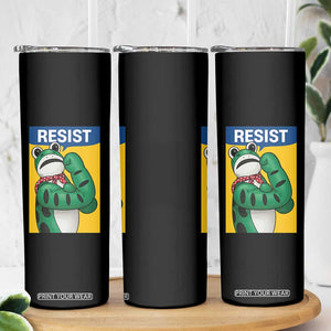 Resist Rosie Frog Skinny Tumbler Protest Parody Feminist Retro Poster - Print Your Wear