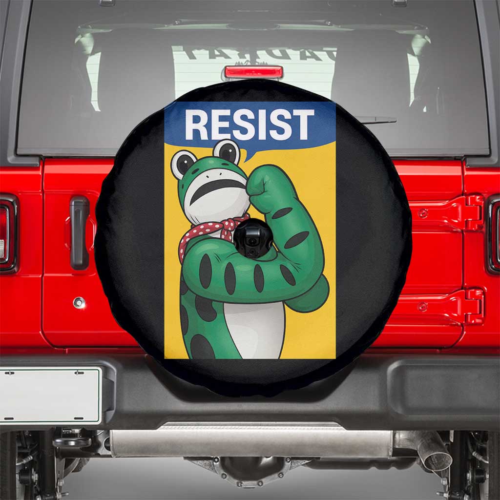 Resist Rosie Frog Spare Tire Cover Protest Parody Feminist Retro Poster TS02 Black Print Your Wear