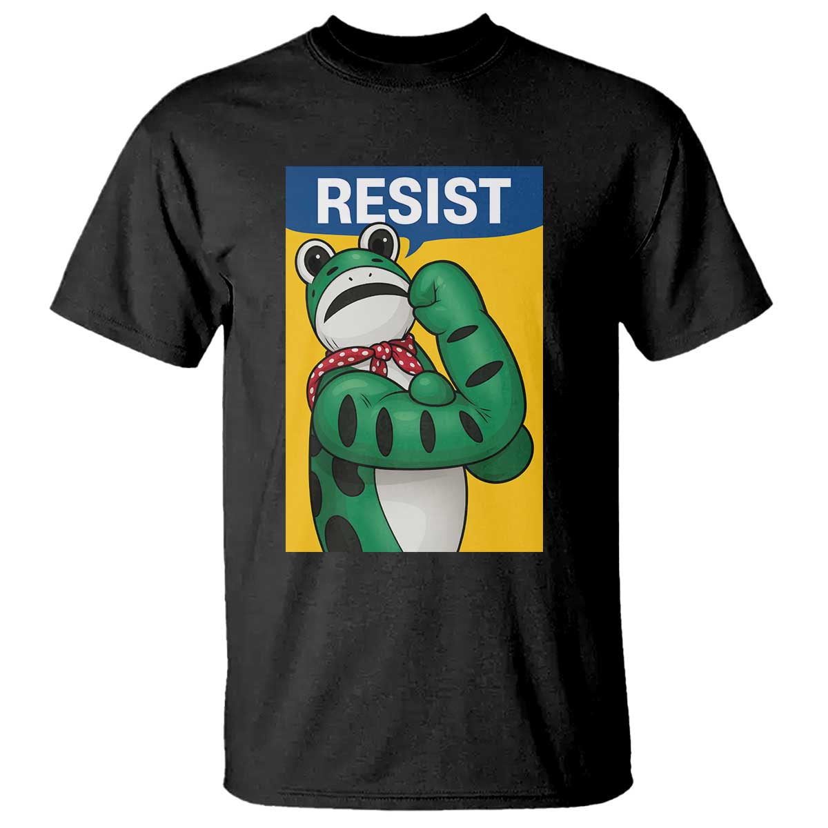 Resist Rosie Frog T Shirt Protest Parody Feminist Retro Poster - Print Your Wear