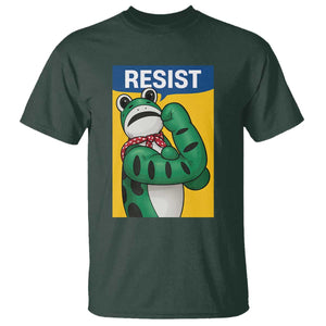 Resist Rosie Frog T Shirt Protest Parody Feminist Retro Poster TS02 Dark Forest Green Print Your Wear