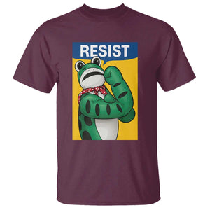 Resist Rosie Frog T Shirt Protest Parody Feminist Retro Poster TS02 Maroon Print Your Wear