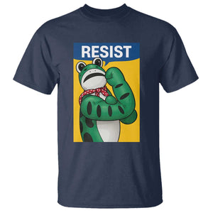 Resist Rosie Frog T Shirt Protest Parody Feminist Retro Poster TS02 Navy Print Your Wear