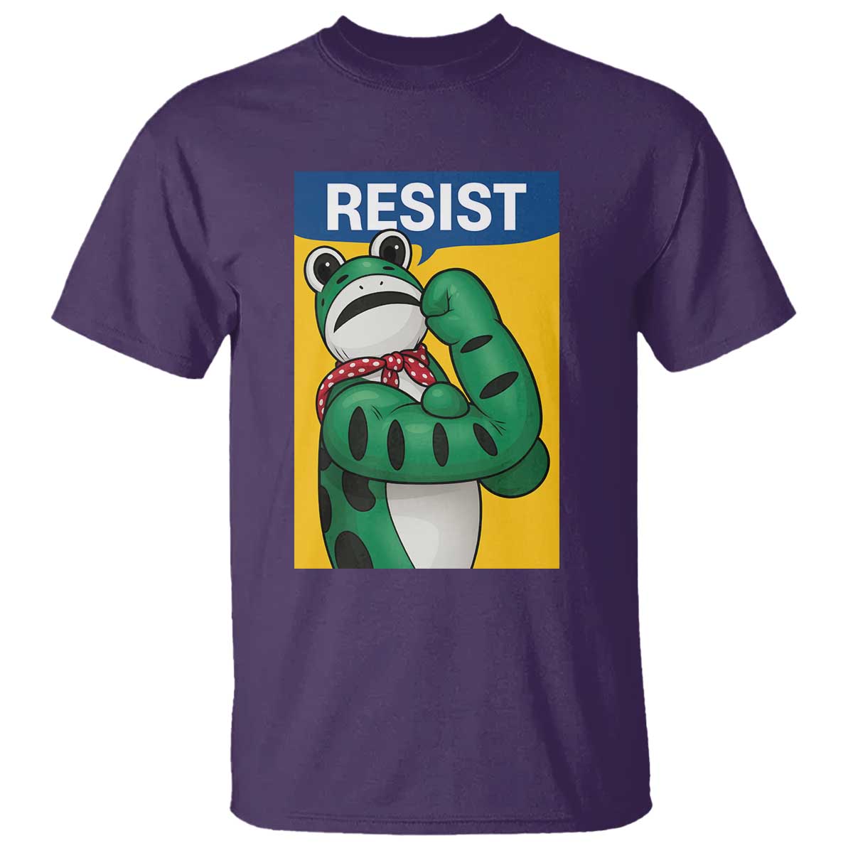 Resist Rosie Frog T Shirt Protest Parody Feminist Retro Poster TS02 Purple Print Your Wear