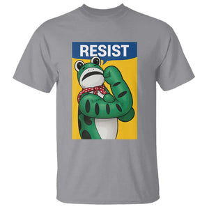 Resist Rosie Frog T Shirt Protest Parody Feminist Retro Poster TS02 Sport Gray Print Your Wear