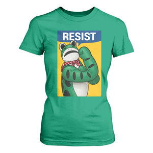 Resist Rosie Frog T Shirt For Women Protest Parody Feminist Retro Poster - Print Your Wear