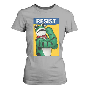 Resist Rosie Frog T Shirt For Women Protest Parody Feminist Retro Poster TS02 Sport Gray Print Your Wear