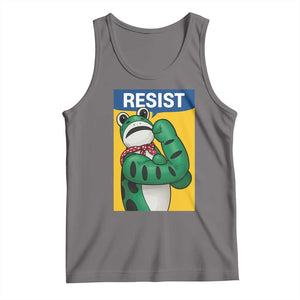 Resist Rosie Frog Tank Top Protest Parody Feminist Retro Poster TS02 Deep Heather Print Your Wear
