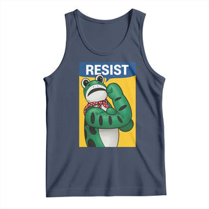 Resist Rosie Frog Tank Top Protest Parody Feminist Retro Poster TS02 Navy Print Your Wear