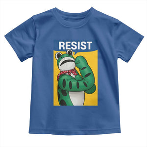 Resist Rosie Frog Toddler T Shirt Protest Parody Feminist Retro Poster TS02 Royal Blue Print Your Wear
