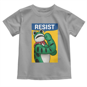Resist Rosie Frog Toddler T Shirt Protest Parody Feminist Retro Poster TS02 Sport Gray Print Your Wear