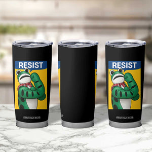 Resist Rosie Frog Tumbler Cup Protest Parody Feminist Retro Poster - Print Your Wear