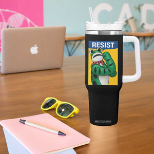 Resist Rosie Frog Tumbler With Handle Protest Parody Feminist Retro Poster - Print Your Wear