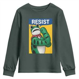 Resist Rosie Frog Youth Sweatshirt Protest Parody Feminist Retro Poster - Print Your Wear