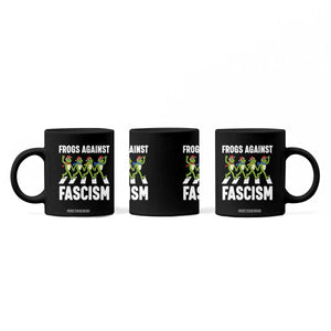Santa Frog Against Fascism Coffee Mug Christmas Holiday Frogs Band Resistance Protest - Print Your Wear