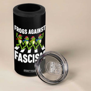 Santa Frog Against Fascism 4 in 1 Can Cooler Tumbler Christmas Holiday Frogs Band Resistance Protest - Print Your Wear