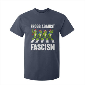 Santa Frog Against Fascism T Shirt For Kid Christmas Holiday Frogs Band Resistance Protest TS02 Navy Print Your Wear