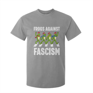 Santa Frog Against Fascism T Shirt For Kid Christmas Holiday Frogs Band Resistance Protest TS02 Sport Gray Print Your Wear