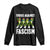 Santa Frog Against Fascism Long Sleeve Shirt Christmas Holiday Frogs Band Resistance Protest - Print Your Wear