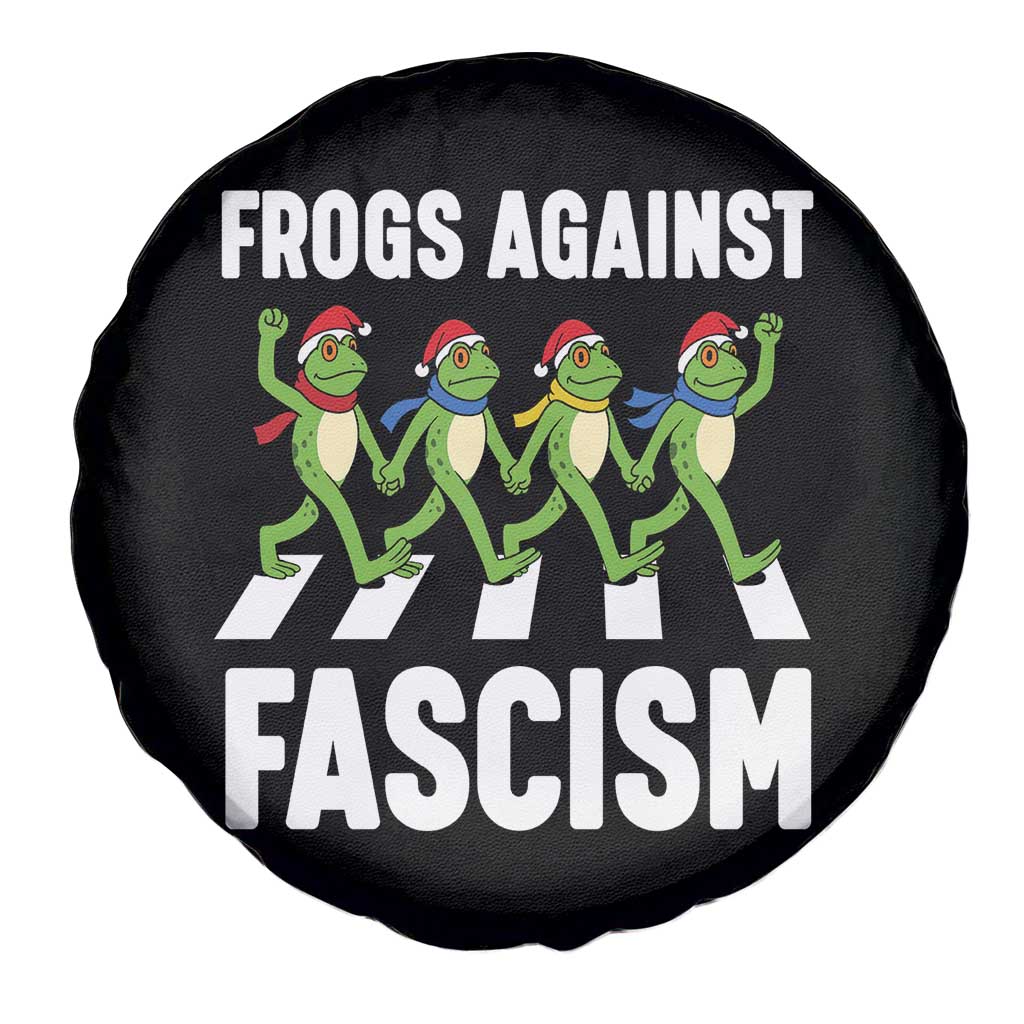 Santa Frog Against Fascism Spare Tire Cover Christmas Holiday Frogs Band Resistance Protest TS02 Print Your Wear