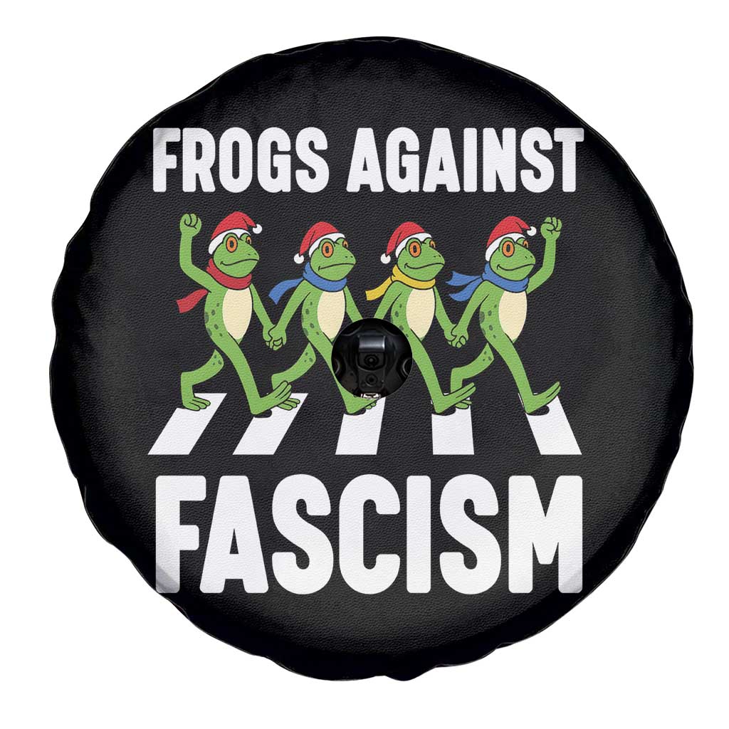 Santa Frog Against Fascism Spare Tire Cover Christmas Holiday Frogs Band Resistance Protest TS02 Print Your Wear