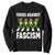 Santa Frog Against Fascism Sweatshirt Christmas Holiday Frogs Band Resistance Protest - Print Your Wear