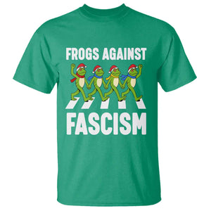 Santa Frog Against Fascism T Shirt Christmas Holiday Frogs Band Resistance Protest - Print Your Wear