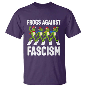Santa Frog Against Fascism T Shirt Christmas Holiday Frogs Band Resistance Protest TS02 Purple Print Your Wear