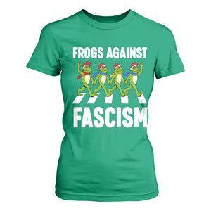 Santa Frog Against Fascism T Shirt For Women Christmas Holiday Frogs Band Resistance Protest TS02 Irish Green Print Your Wear