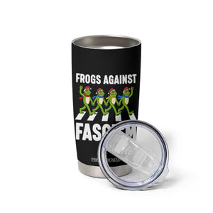 Santa Frog Against Fascism Tumbler Cup Christmas Holiday Frogs Band Resistance Protest - Print Your Wear