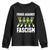 Santa Frog Against Fascism Youth Sweatshirt Christmas Holiday Frogs Band Resistance Protest - Print Your Wear