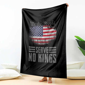 We The People Serve No Kings Throw Blanket Patriotic Eagle American Flag TS02 Print Your Wear