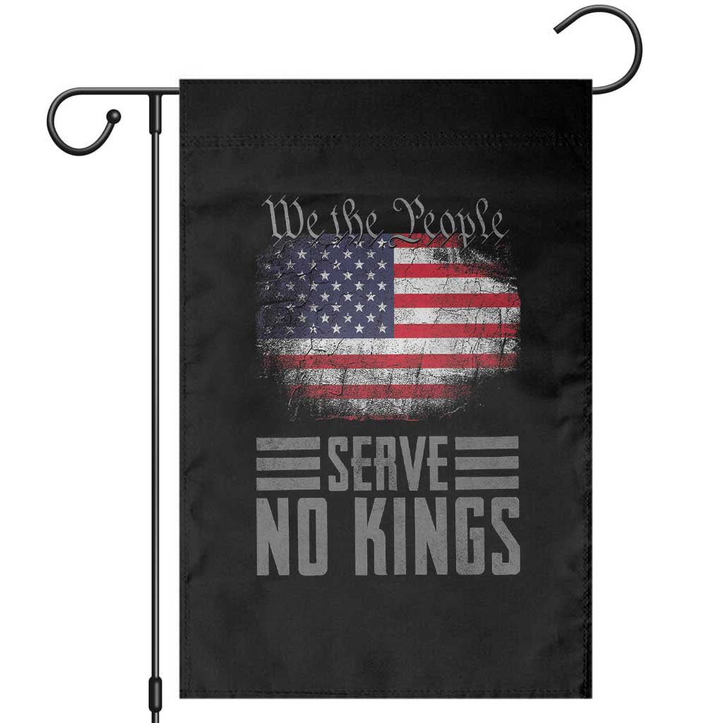 We The People Serve No Kings Garden Flag Patriotic Eagle American Flag TS02 Black Print Your Wear