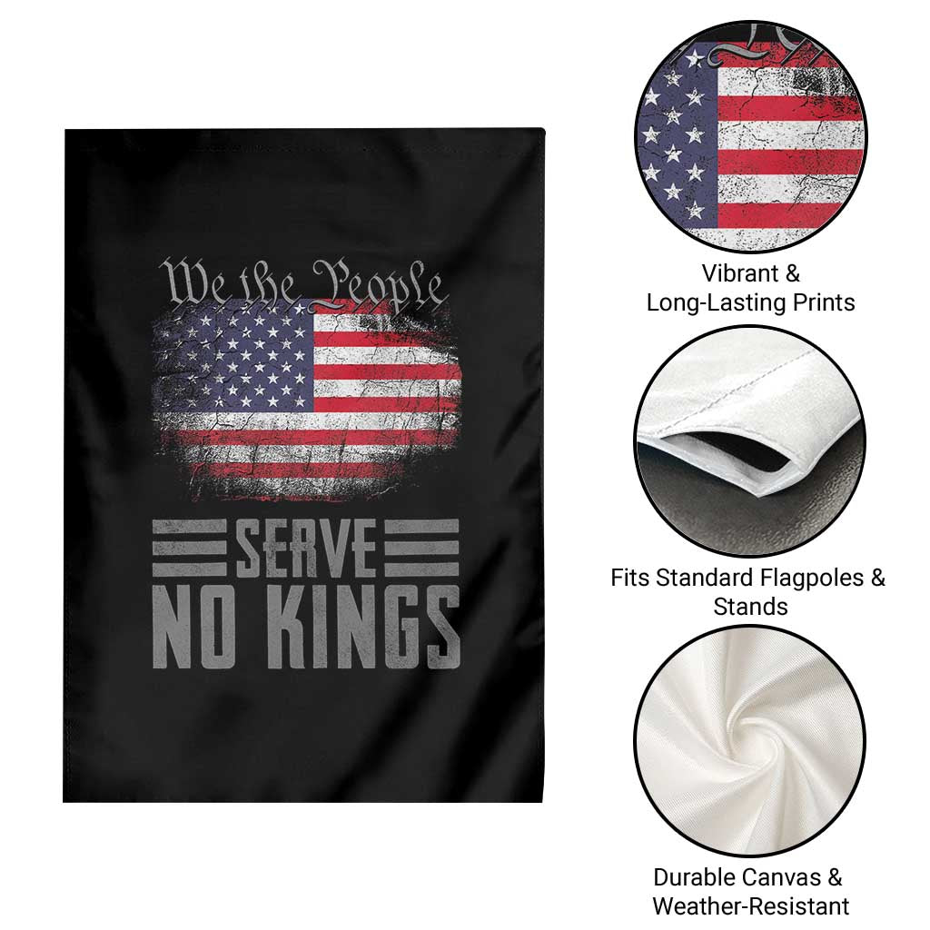 We The People Serve No Kings Garden Flag Patriotic Eagle American Flag TS02 Print Your Wear