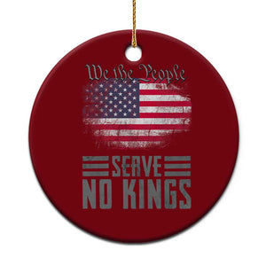 We The People Serve No Kings Ceramic Ornament Patriotic Eagle American Flag TS02 1pc Red Print Your Wear