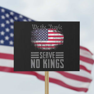 We The People Serve No Kings Protest Sign Patriotic Eagle American Flag - Print Your Wear
