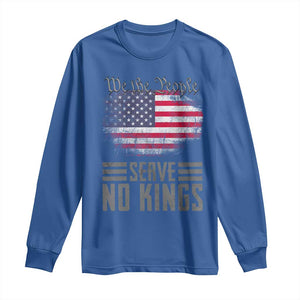 We The People Serve No Kings Long Sleeve Shirt Patriotic Eagle American Flag TS02 Royal Blue Print Your Wear