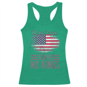 We The People Serve No Kings Racerback Tank Top Patriotic Eagle American Flag TS02 Irish Green Print Your Wear