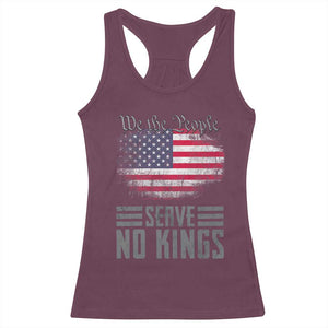 We The People Serve No Kings Racerback Tank Top Patriotic Eagle American Flag TS02 Maroon Print Your Wear