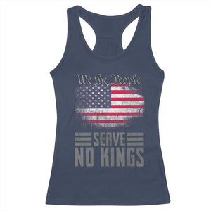 We The People Serve No Kings Racerback Tank Top Patriotic Eagle American Flag TS02 Navy Print Your Wear